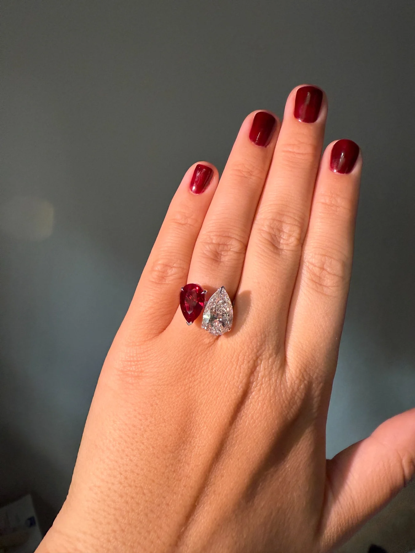 The Ruby & Diamond Toi et Moi Ring by Twenty and Six