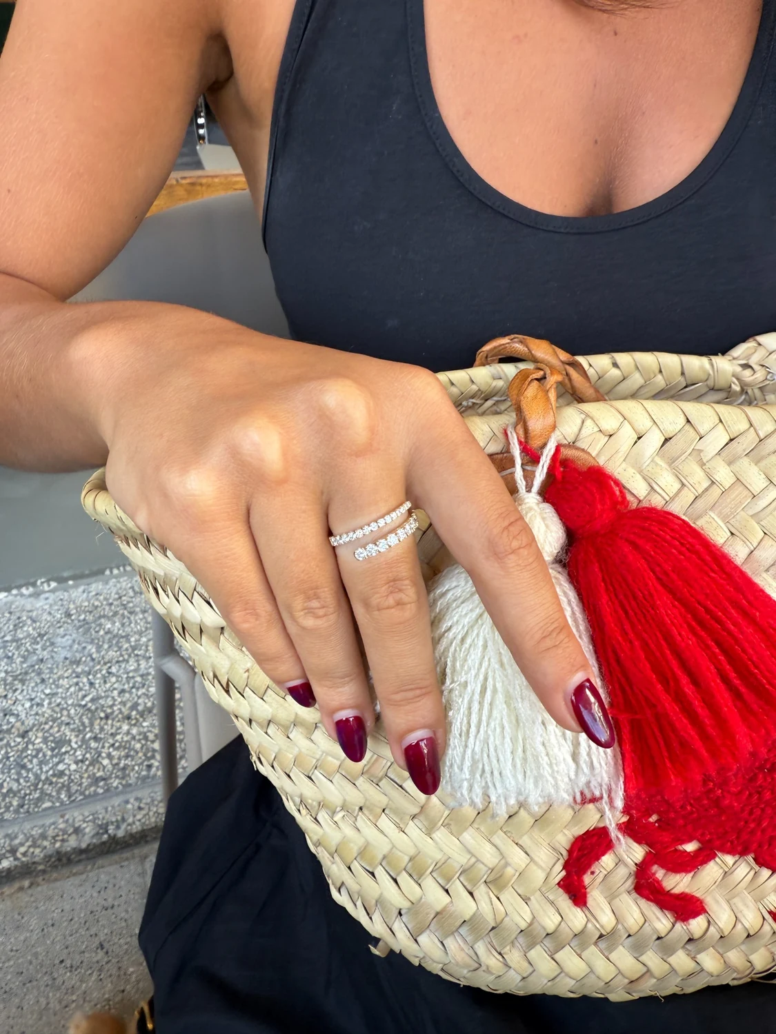 The Serpentine Round Diamond Ring by Twenty and Six